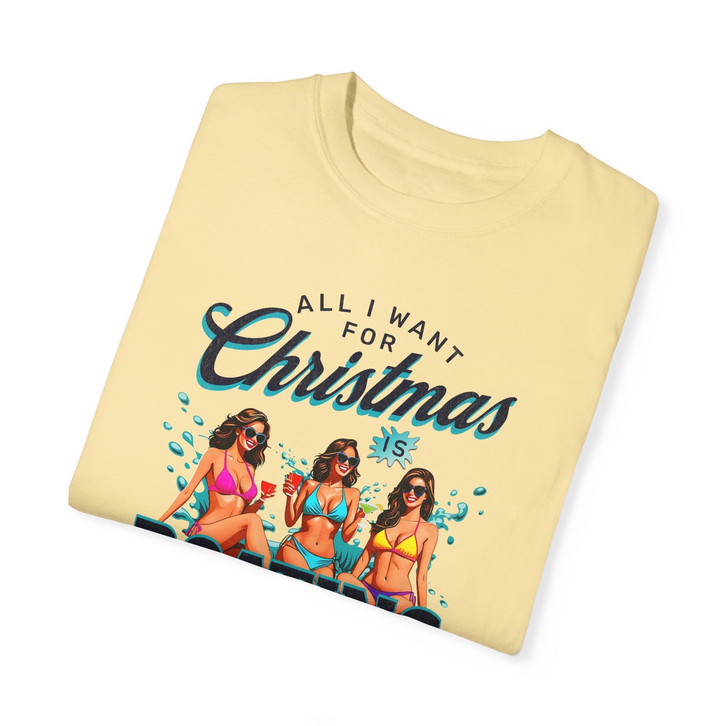 Christmas Boating Unisex Garment-Dyed T-shirt