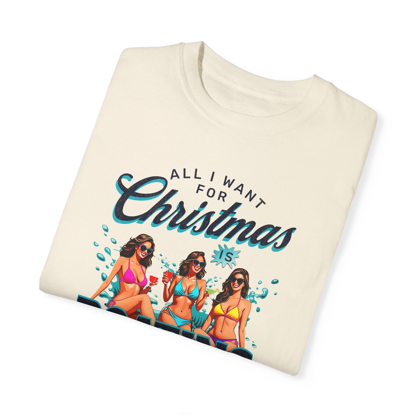 Christmas Boating Unisex Garment-Dyed T-shirt