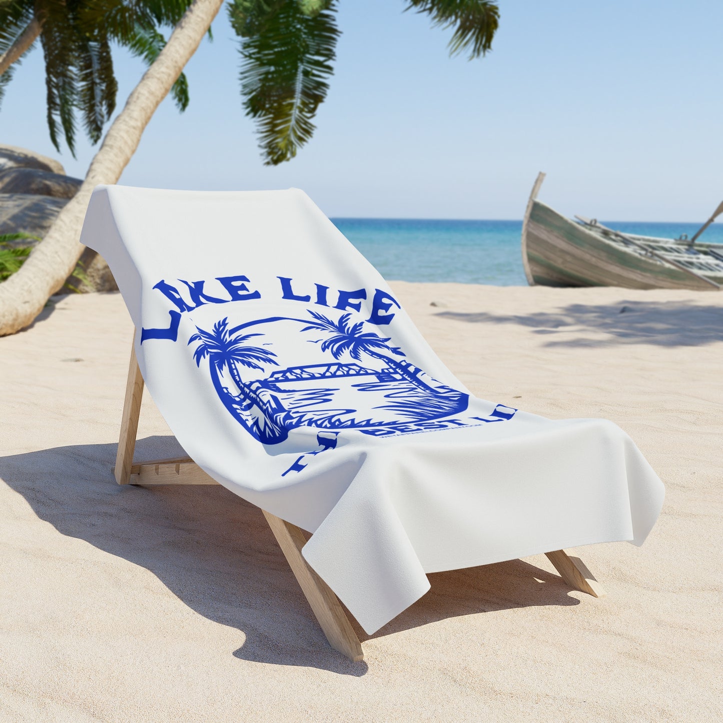 Lake Life Beach Towel (Royal Blue)