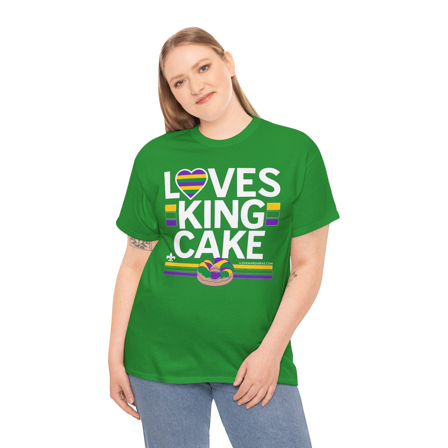 Mardi Gras Unisex Tee - 'Loves King Cake'