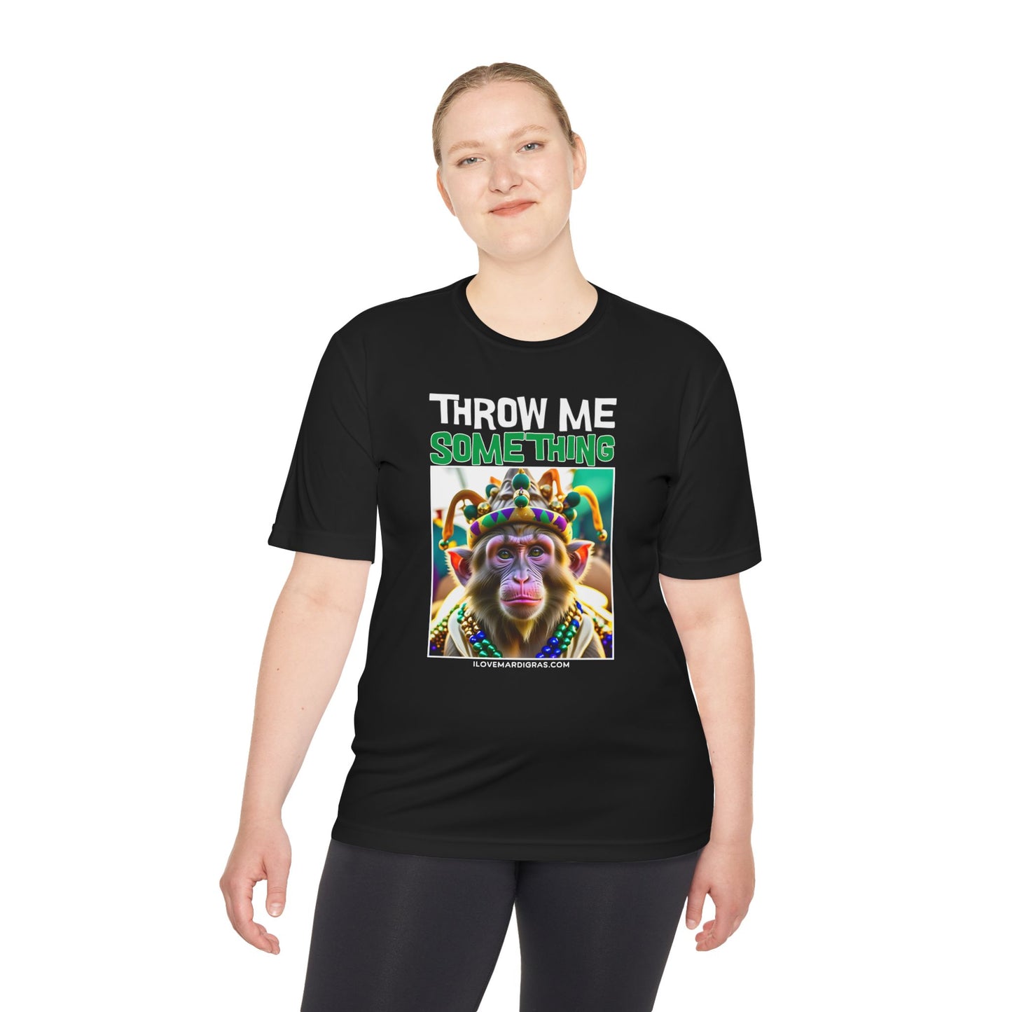 Moisture Wicking Tee - Funny Macaques Monkey for Mardi Gras & Carnival