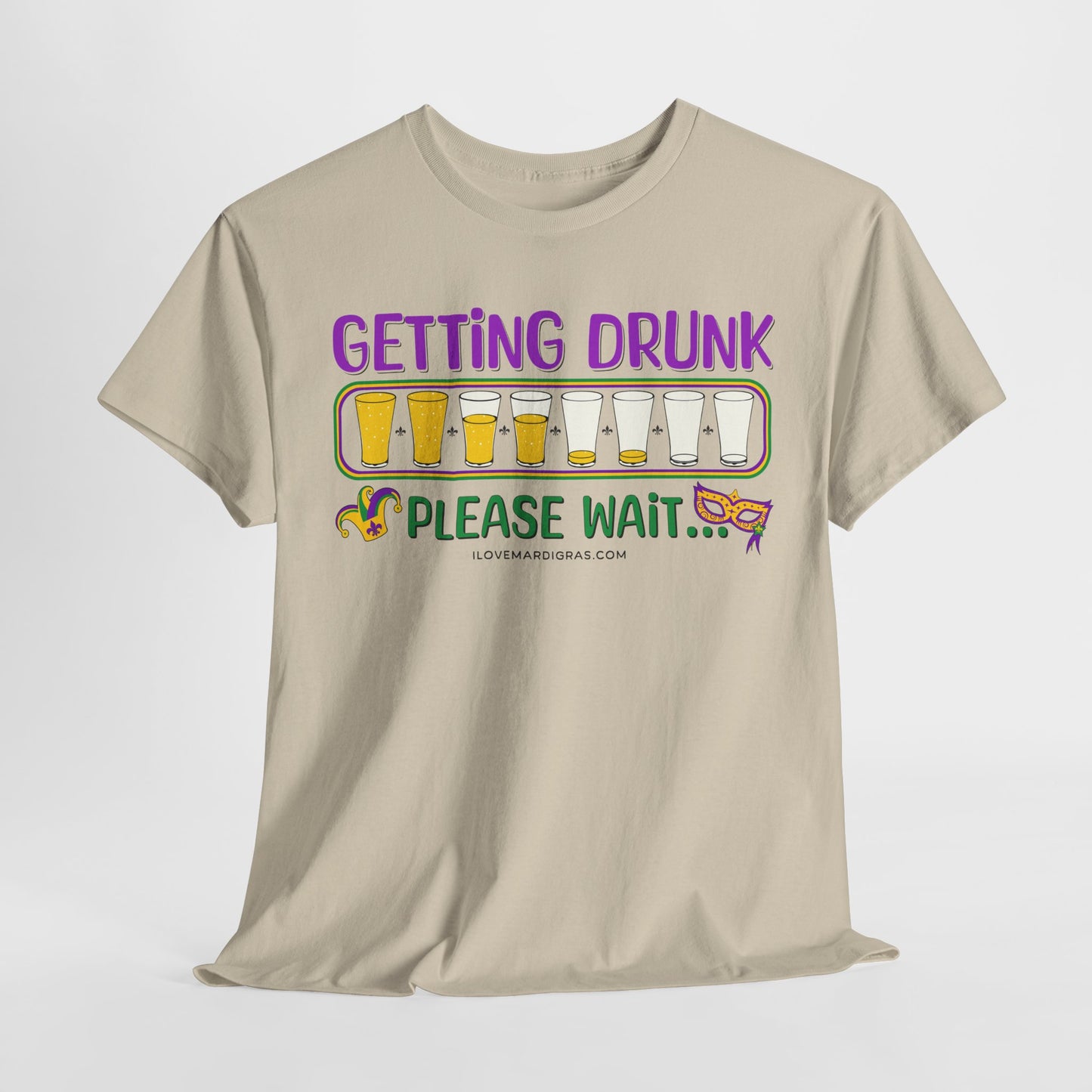 Mardi Gras Graphic Tee "Getting Drunk"