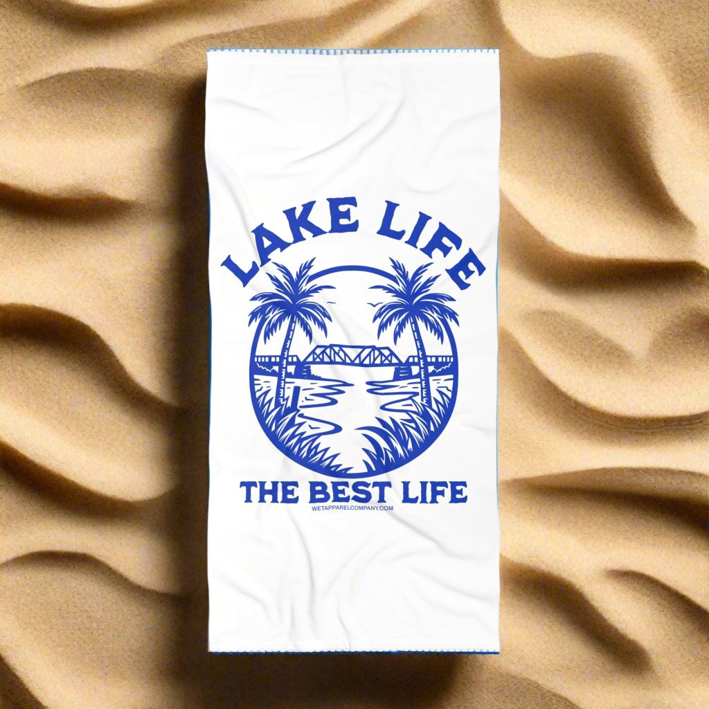 Lake Life Beach Towel (Royal Blue)