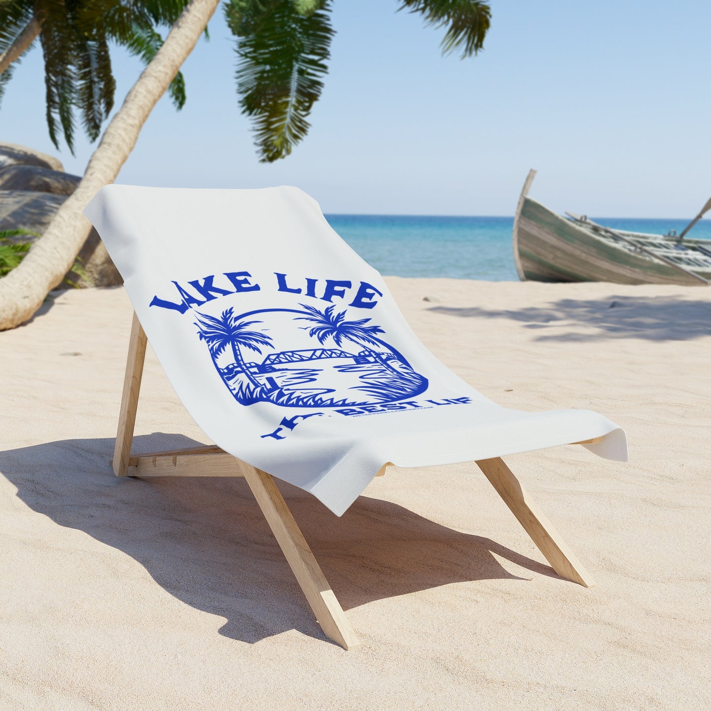 Lake Life Beach Towel (Royal Blue)