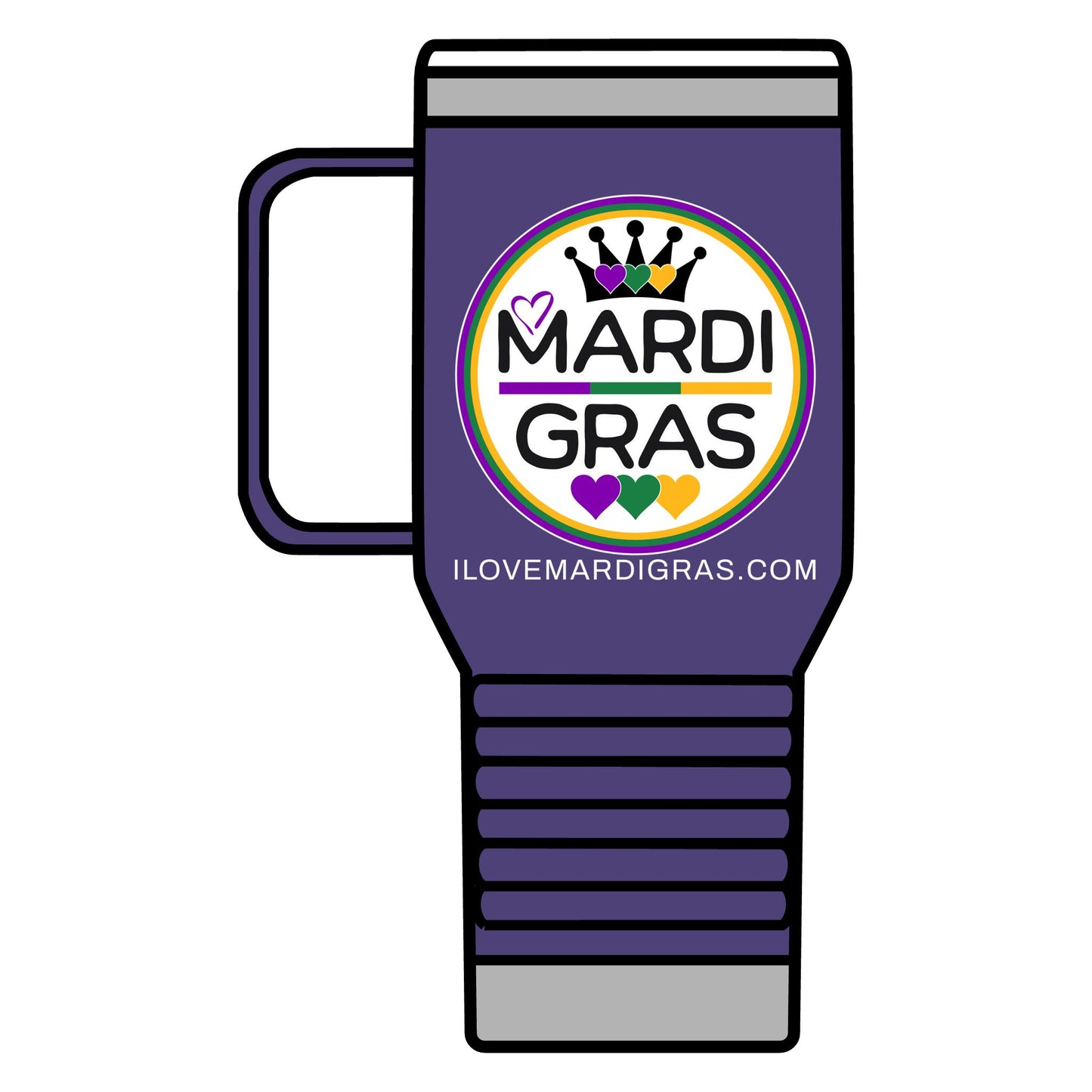 Mardi Gras Drinking Tumbler 20oz