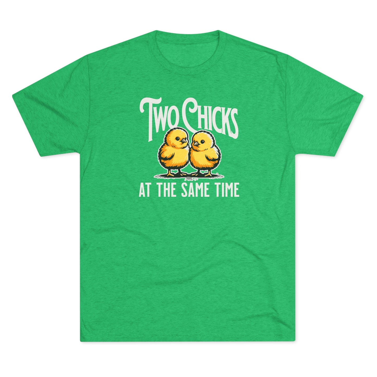 Unisex Tri-Blend Crew Tee Two Chicks (Lightweight)