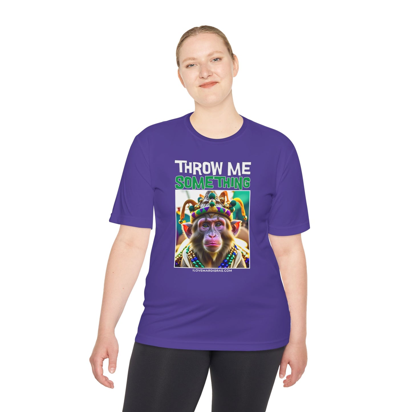 Moisture Wicking Tee - Funny Macaques Monkey for Mardi Gras & Carnival