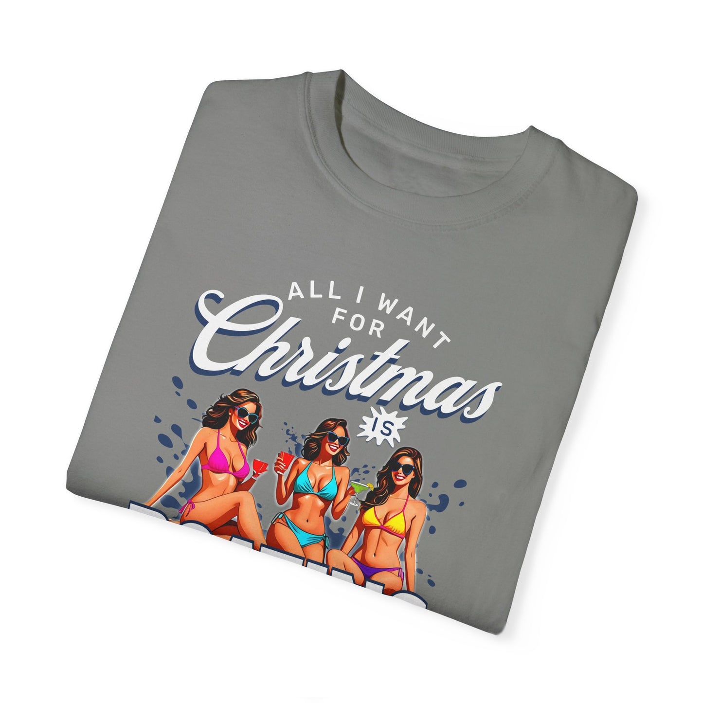 Christmas Boating Unisex Garment-Dyed T-shirt