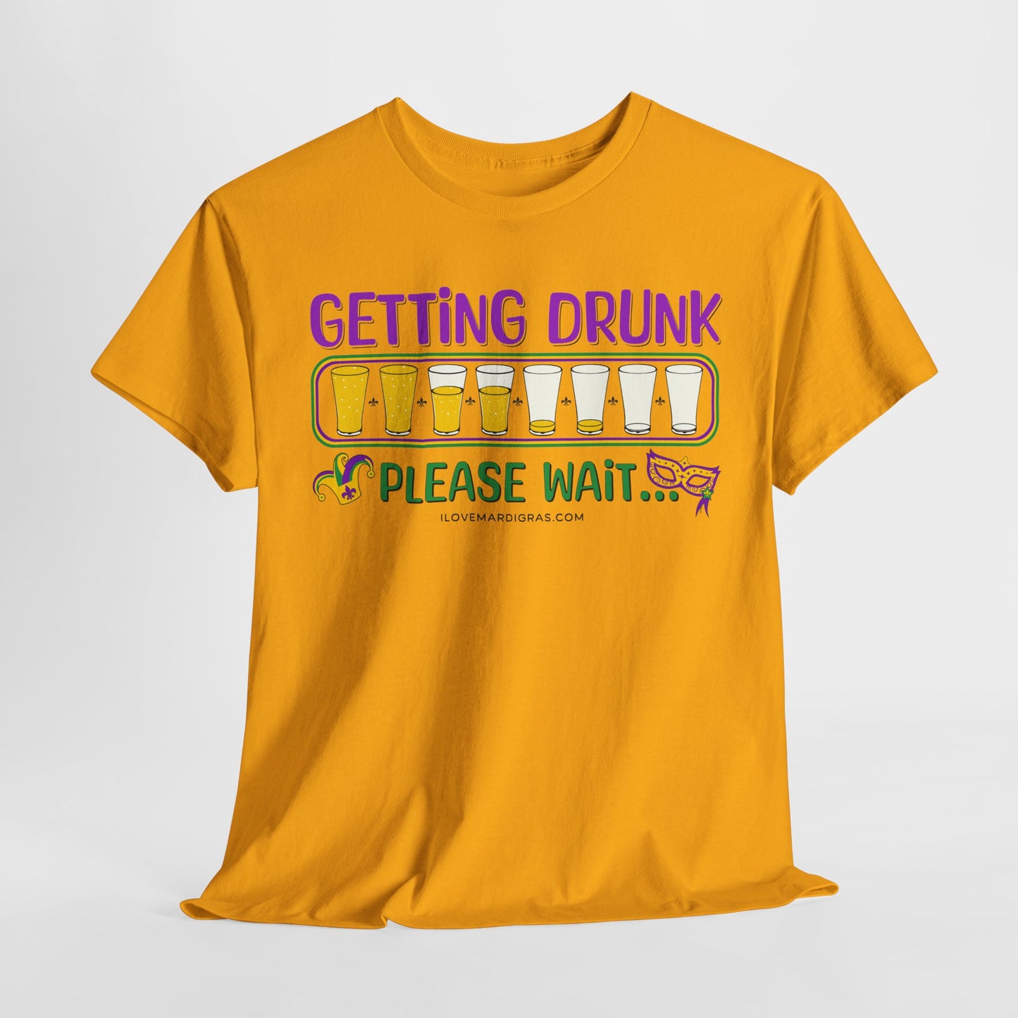 Mardi Gras Graphic Tee "Getting Drunk"
