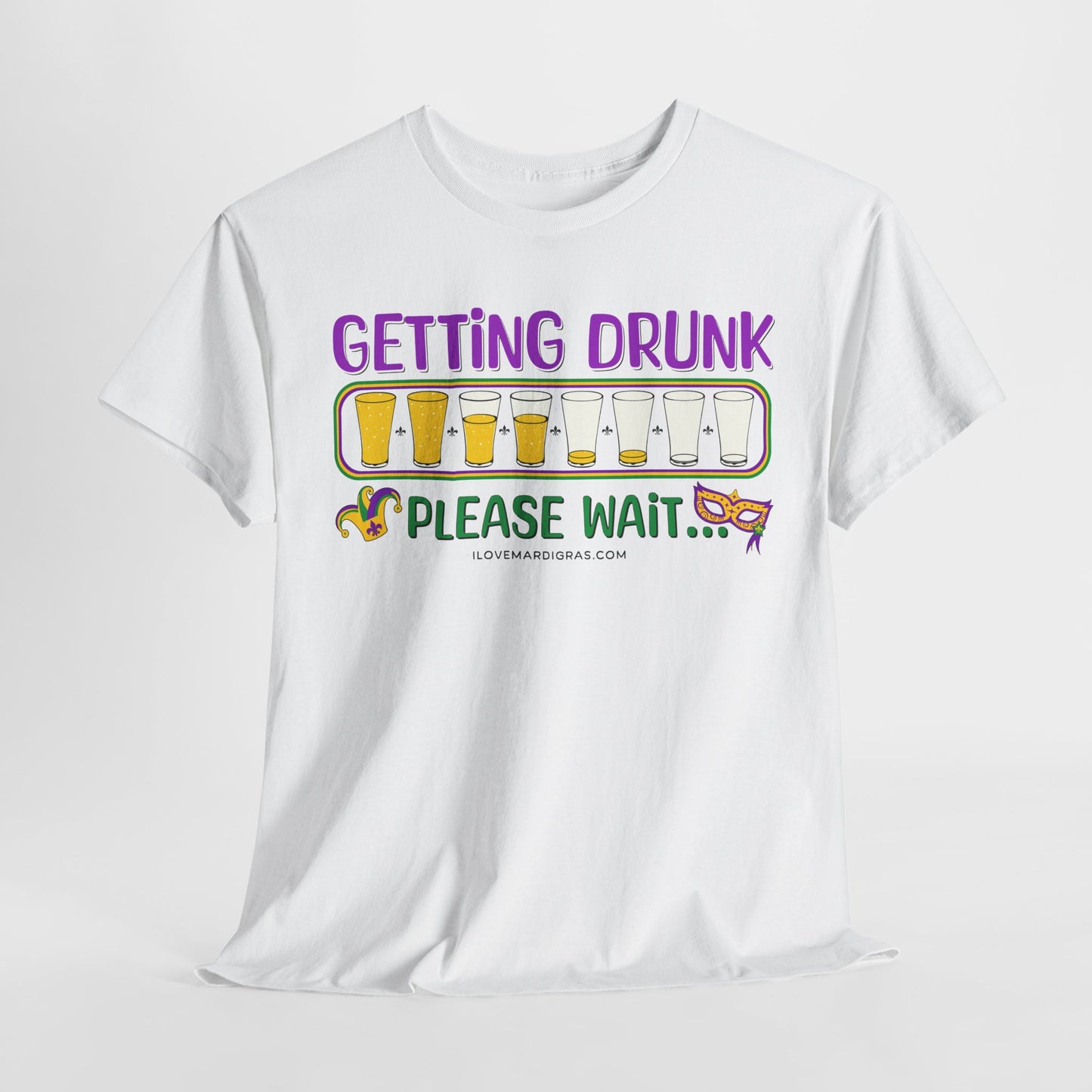 Mardi Gras Graphic Tee "Getting Drunk"