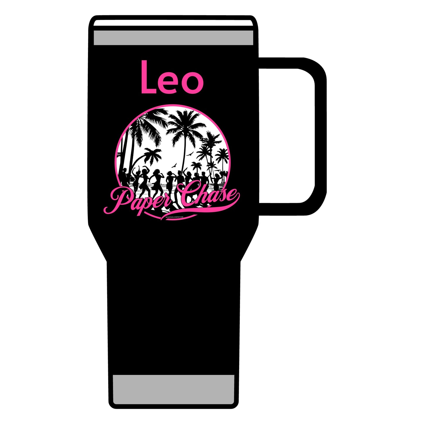 "Leo" Paper Chase Florabama Travel Mug, 20oz (Personalization $5 extra: Please email wetapparelcompany@gmail.com) before placing order.