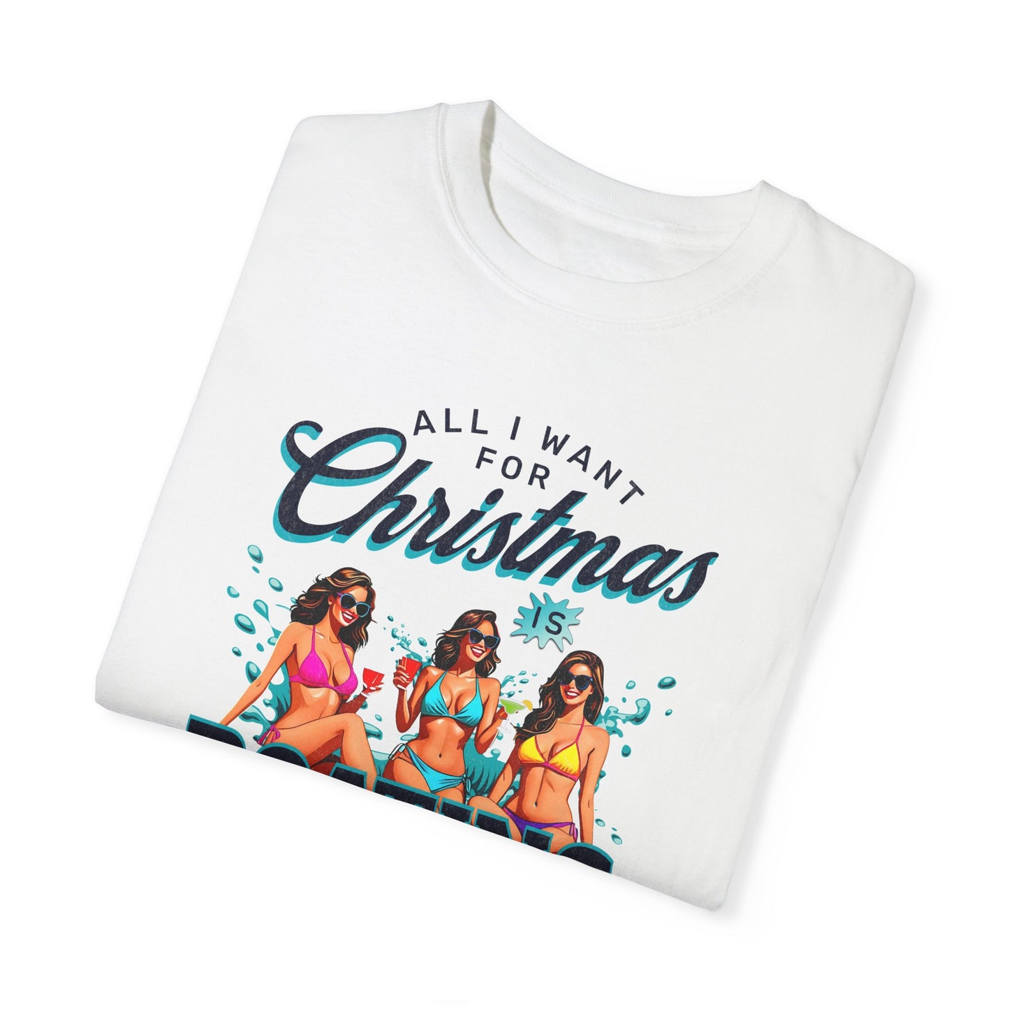 Christmas Boating Unisex Garment-Dyed T-shirt