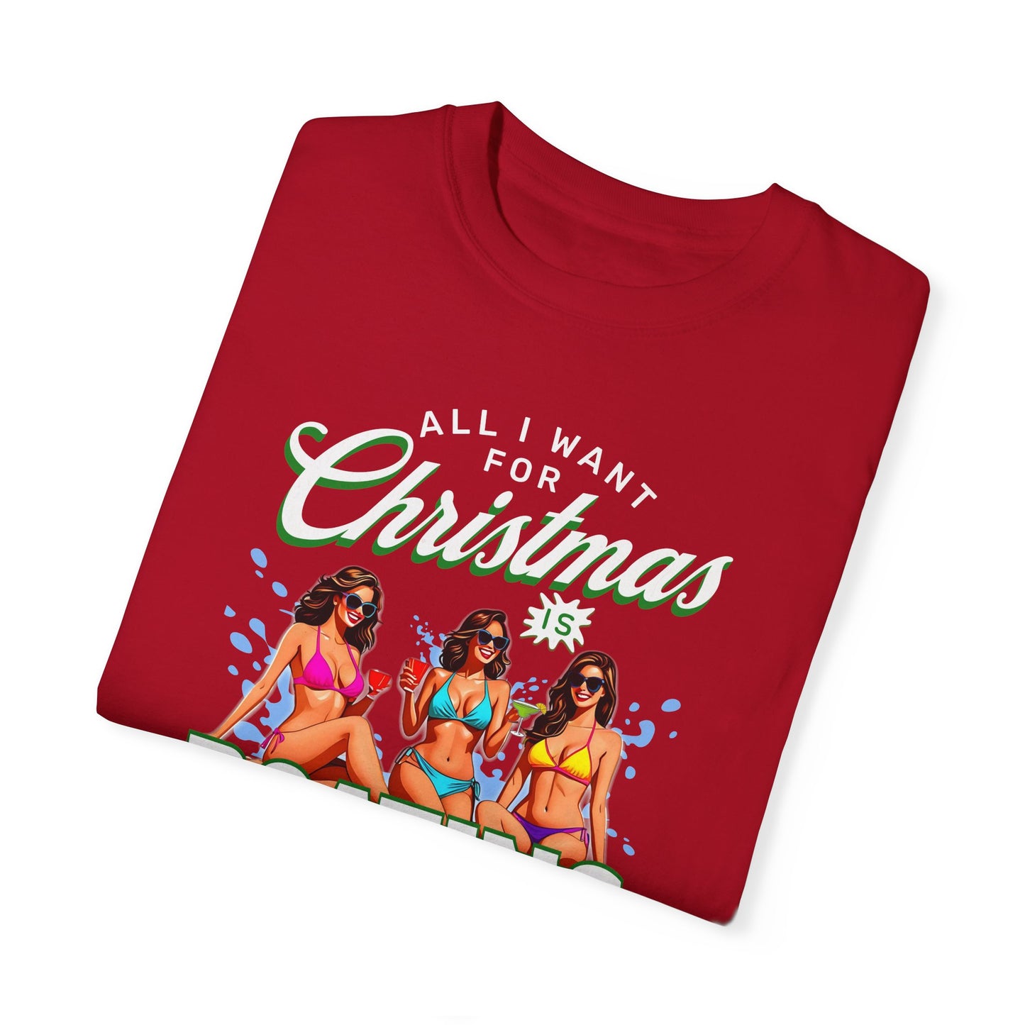 Christmas Boating Unisex Garment-Dyed T-shirt