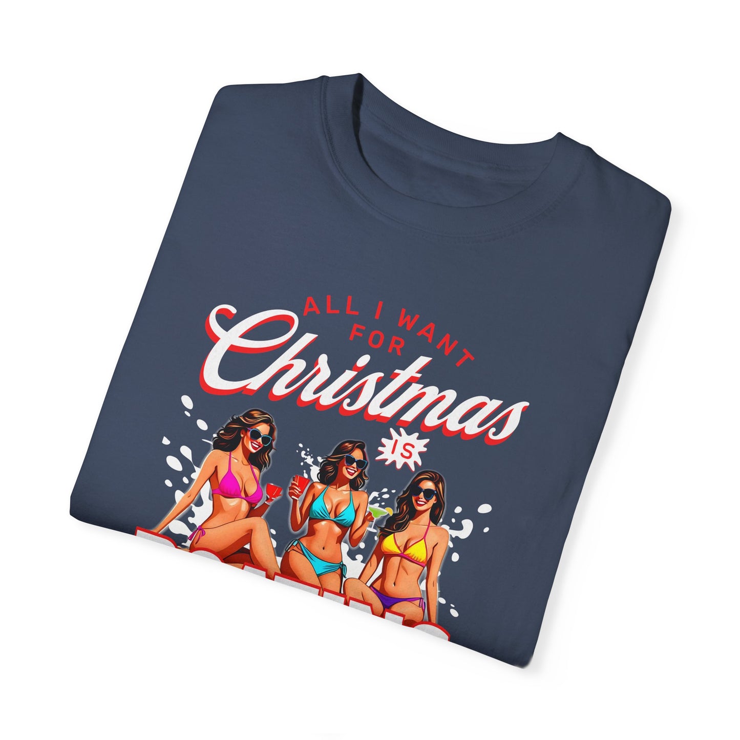 Christmas Boating Unisex Garment-Dyed T-shirt