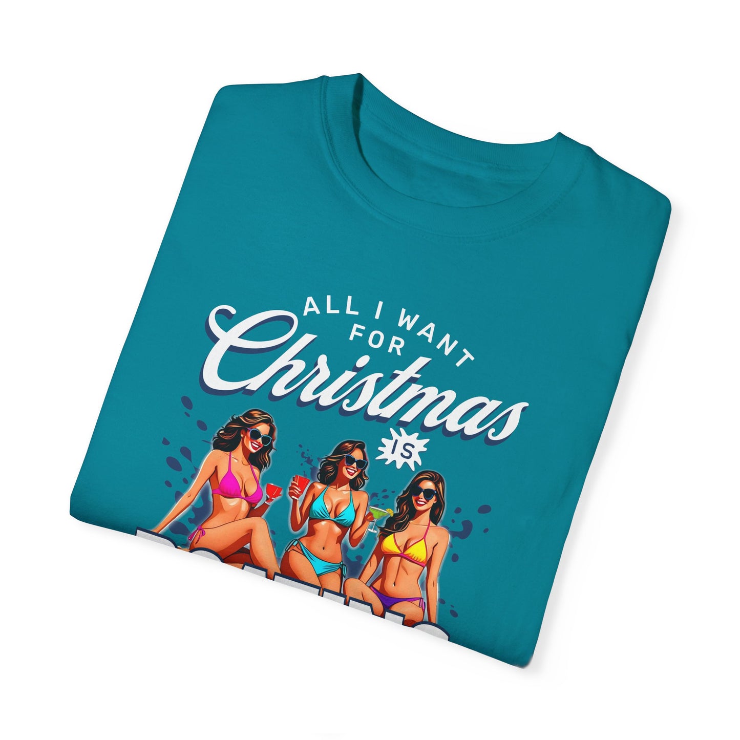 Christmas Boating Unisex Garment-Dyed T-shirt