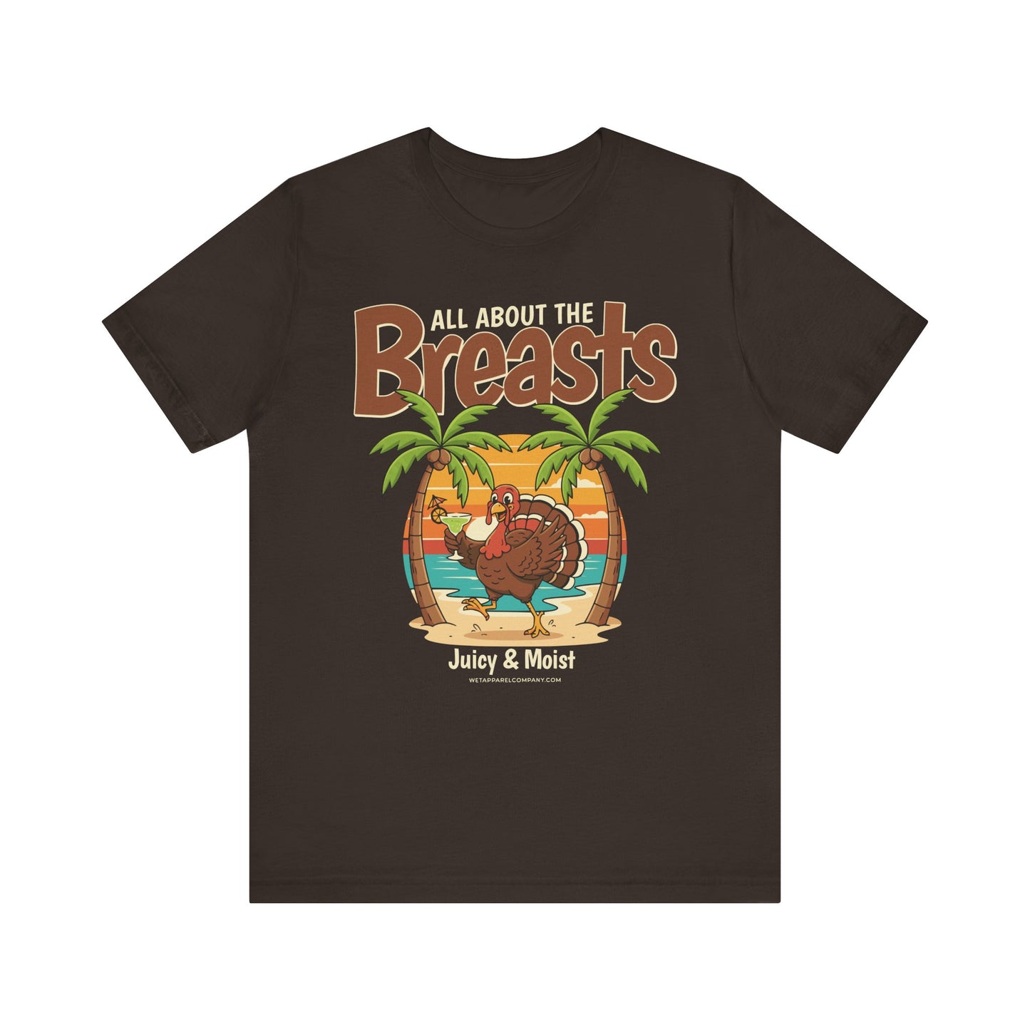 Turkey Roast Thanksgiving T‑Shirt — “All About the Breasts: Juicy & Moist” Holiday Tee