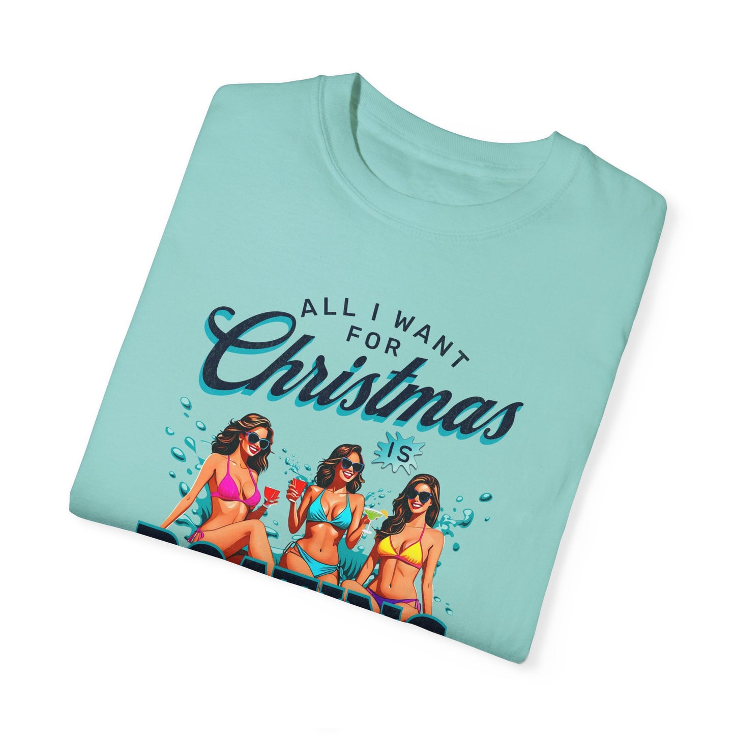 Christmas Boating Unisex Garment-Dyed T-shirt