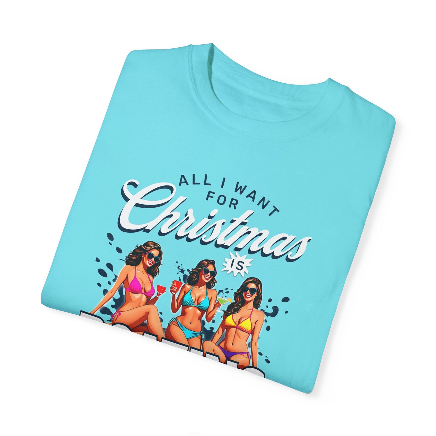 Christmas Boating Unisex Garment-Dyed T-shirt