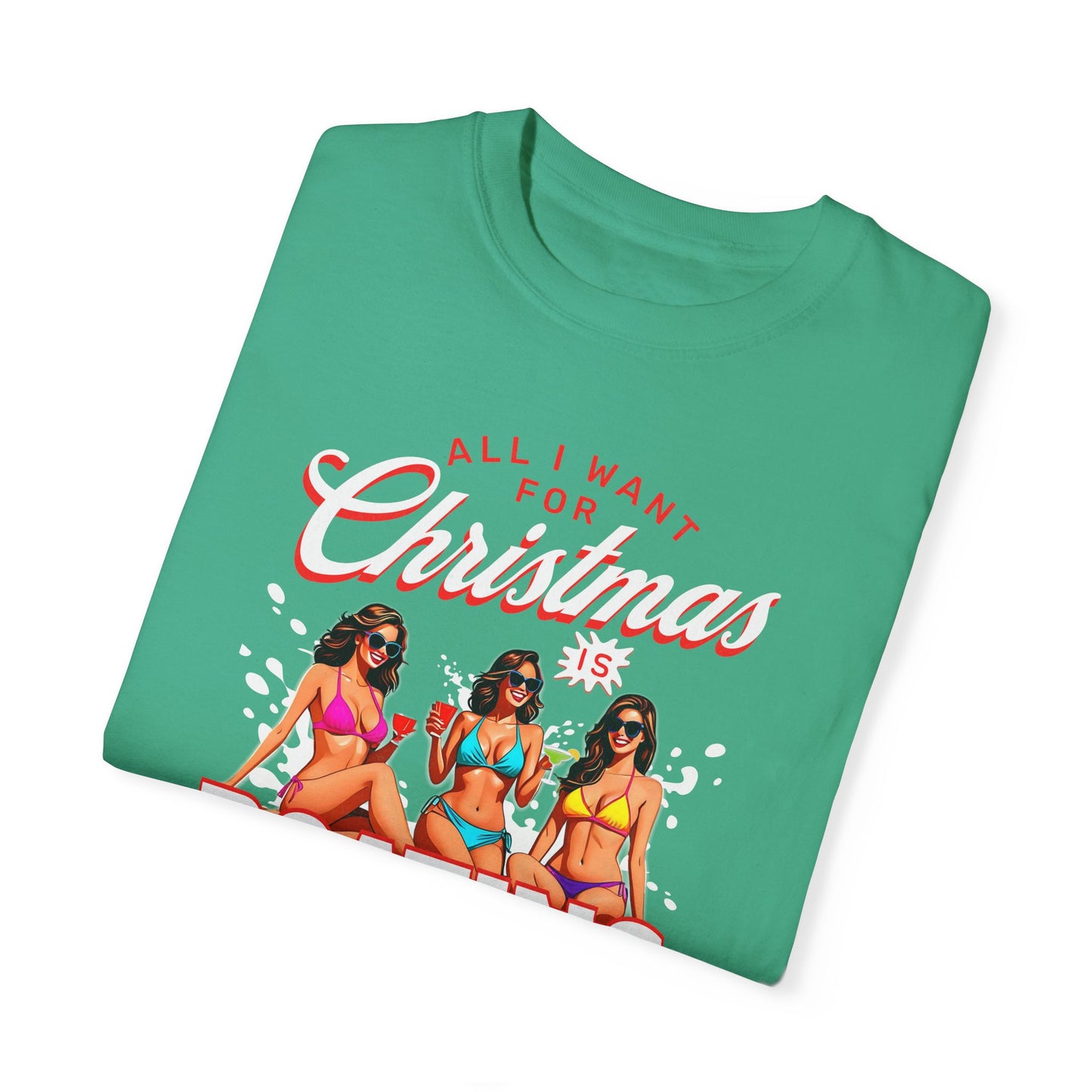 Christmas Boating Unisex Garment-Dyed T-shirt