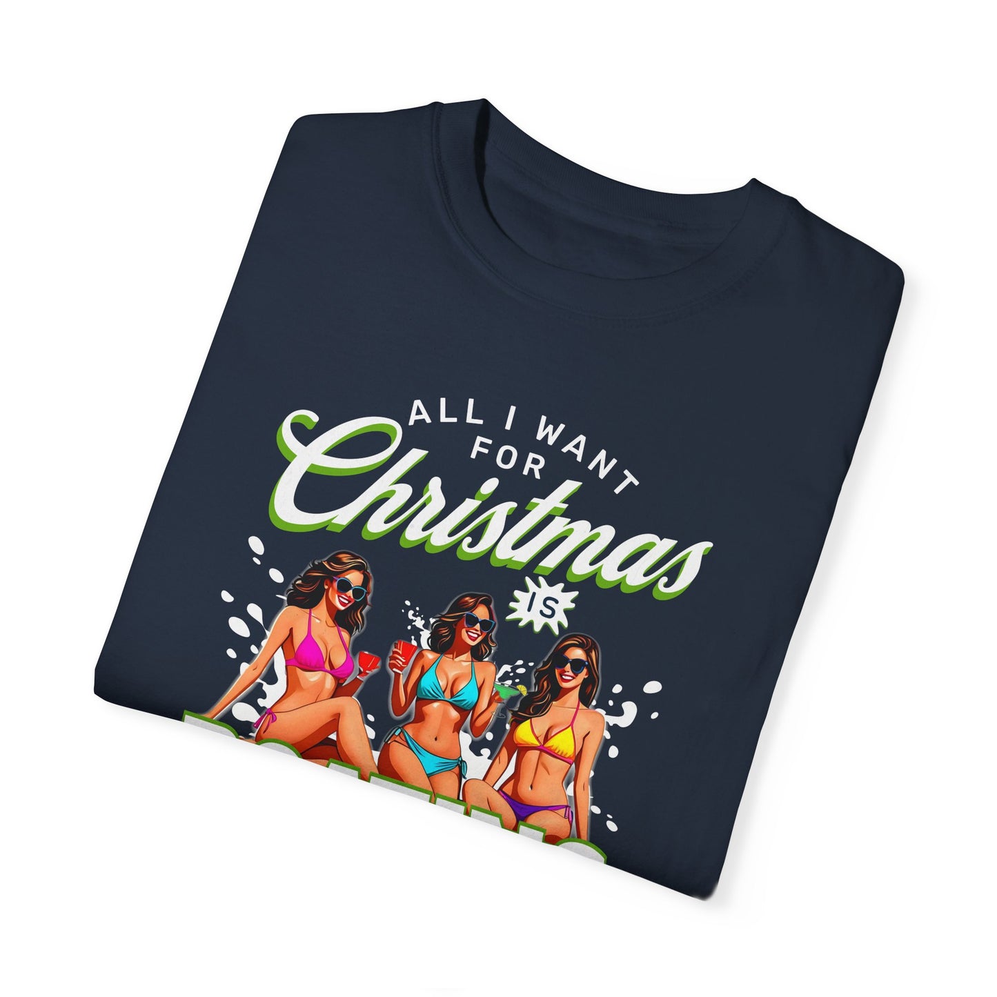 Christmas Boating Unisex Garment-Dyed T-shirt