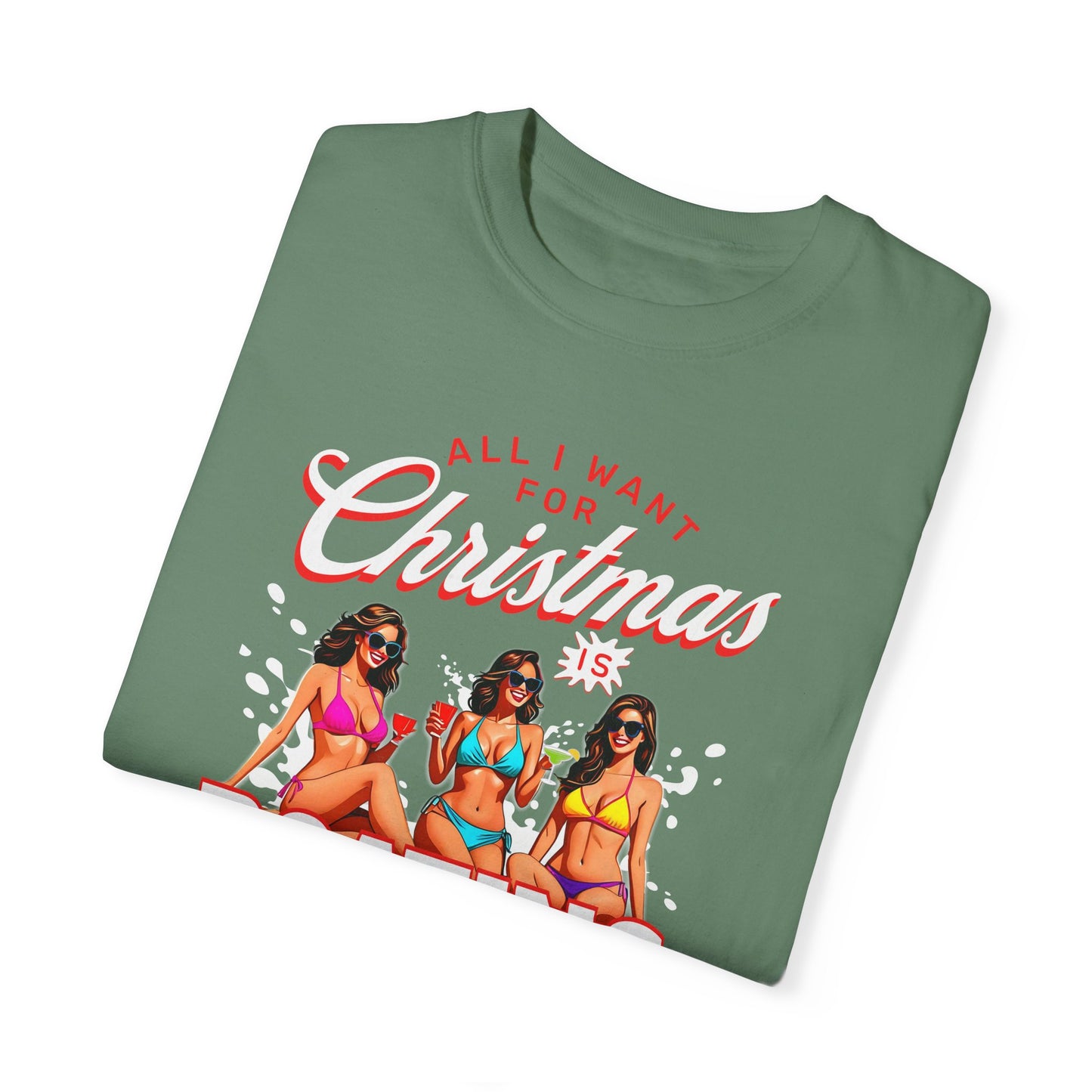 Christmas Boating Unisex Garment-Dyed T-shirt