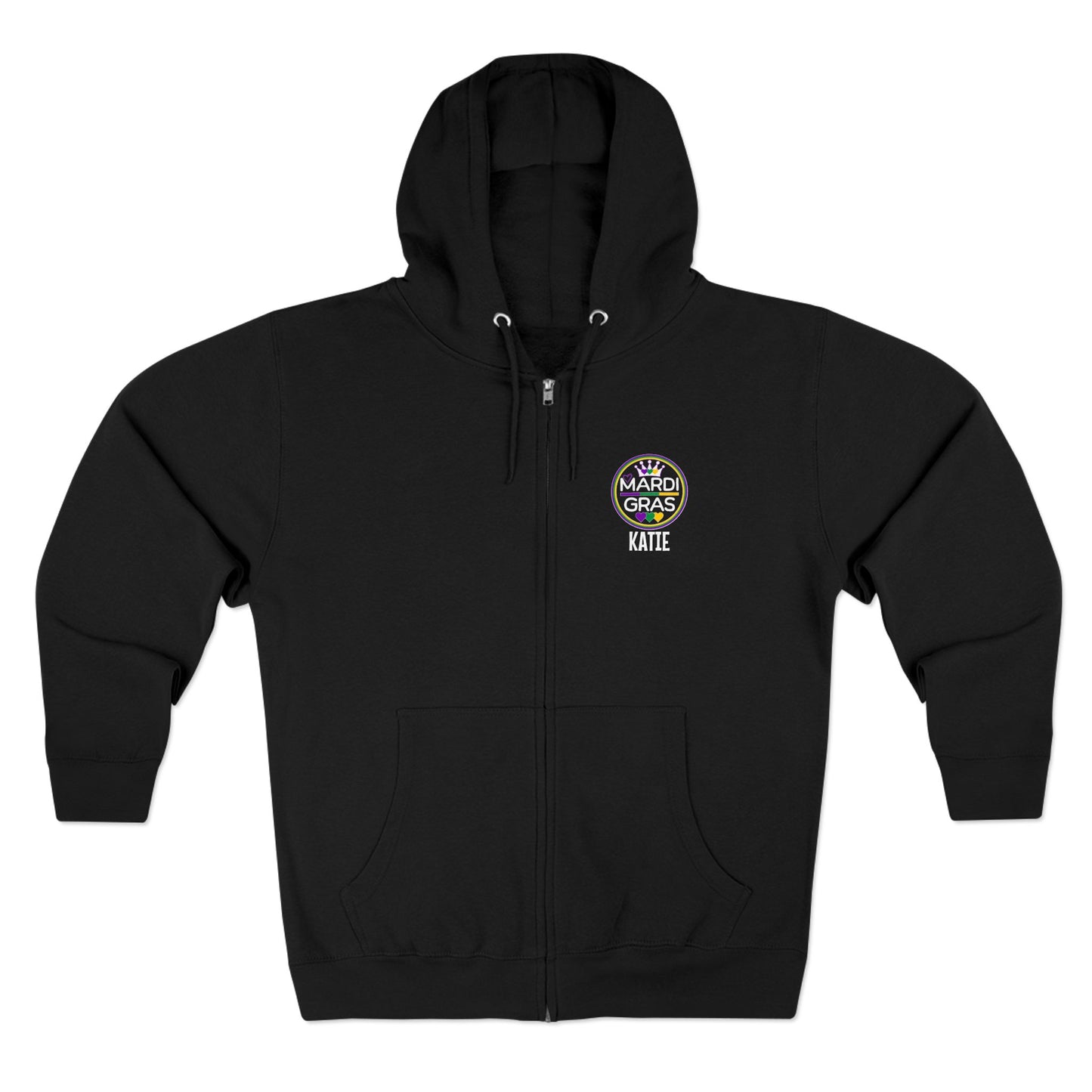 Mardi Gras Zip Hoodie 2025 - Custom Katie