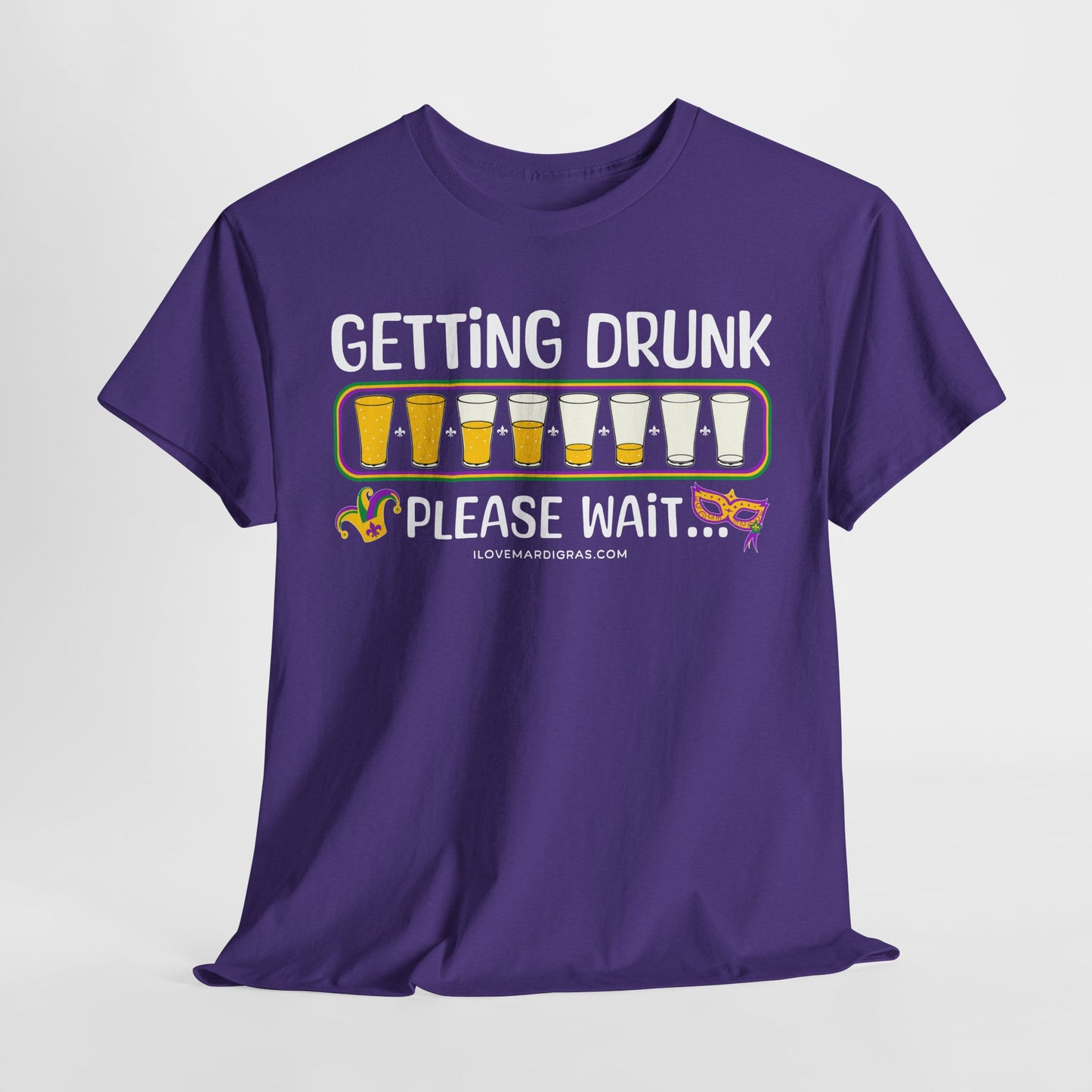 Mardi Gras Graphic Tee "Getting Drunk"