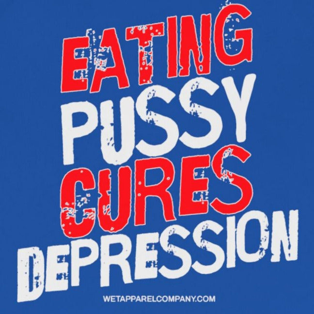 Funny Unisex Moisture Wicking Tee - "Eating Cures Depression"