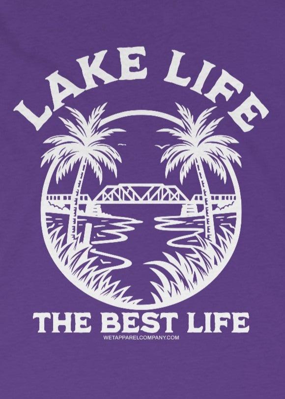 Lake Life The best life Womens Razor back tank purple