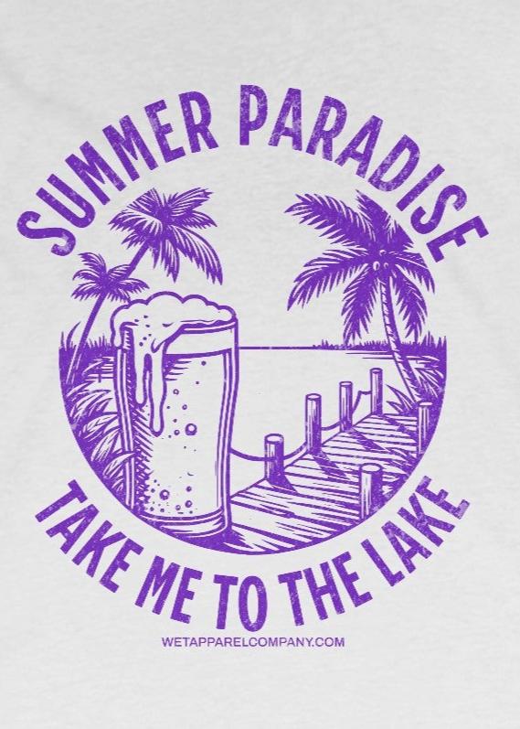 Summer Paradise Take me to the lake womens razor back tanks