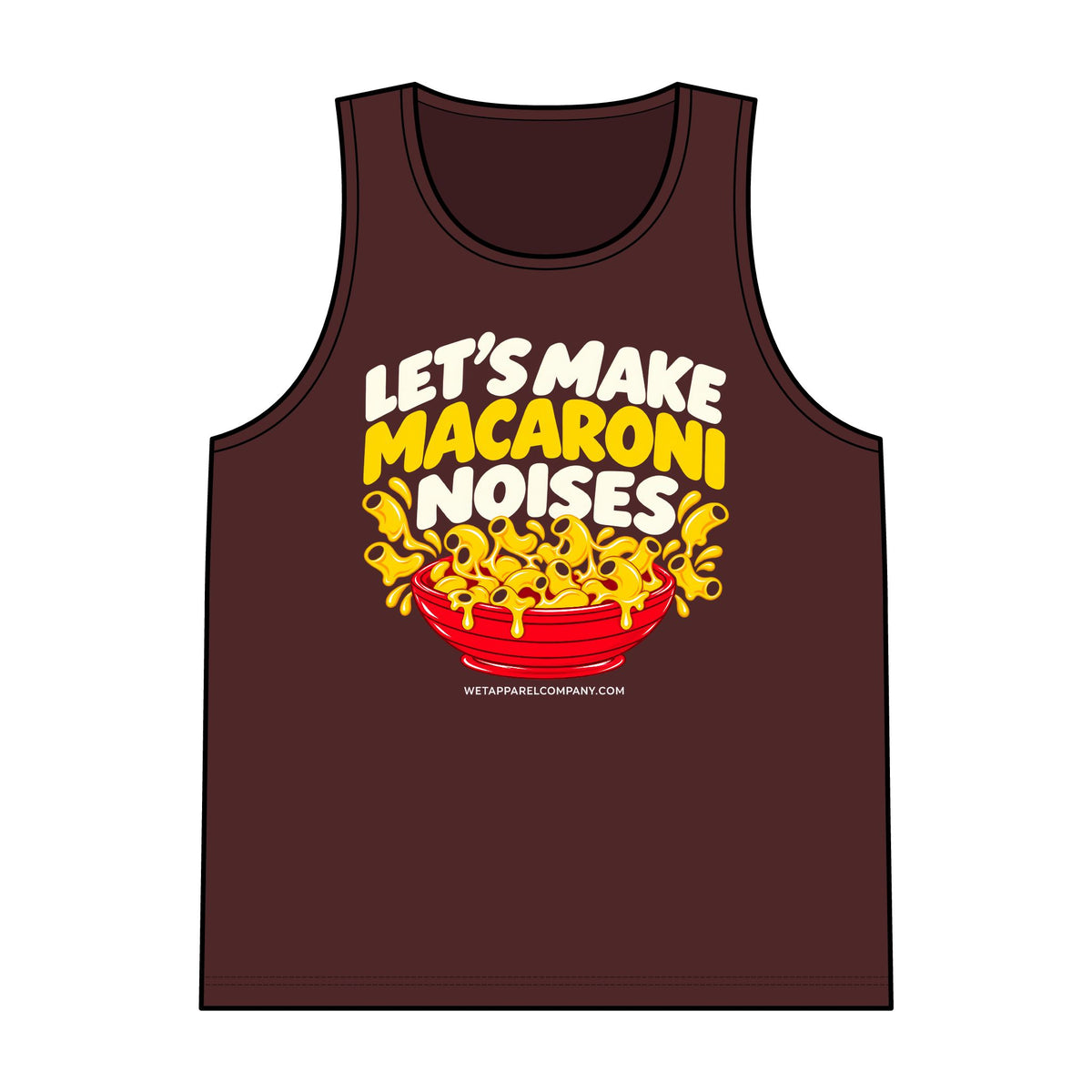 Let's Make Macaroni Noises Tank Top — Funny Pasta Graphic Reversible Mesh Tank
