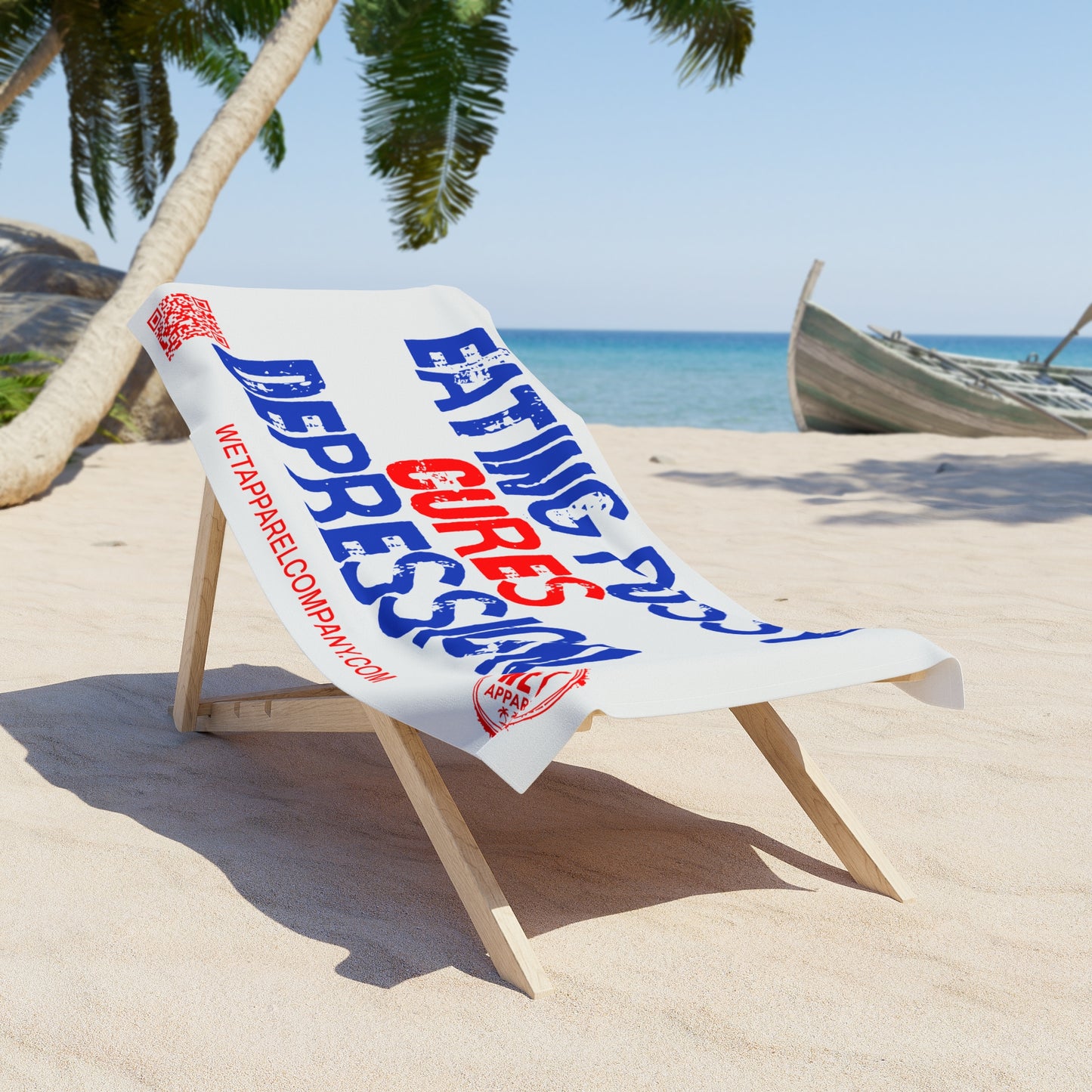 Red, White, Blue Beach Towel