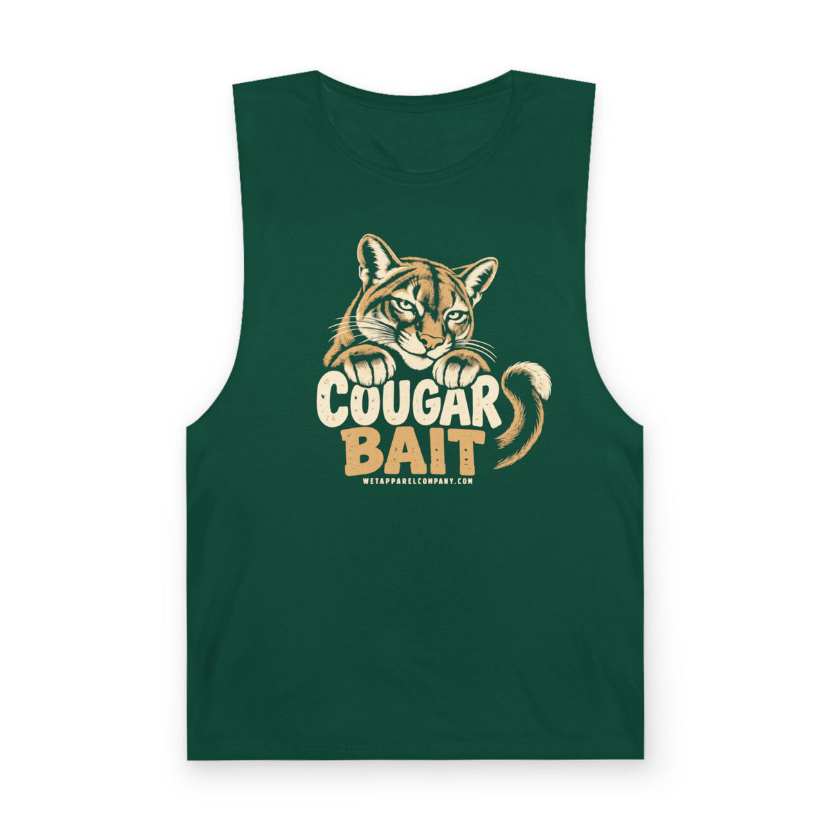 Cougar Bait Tank Top — Funny Mountain Lion Graphic Tank ("Never Killed a Mountain Lion")