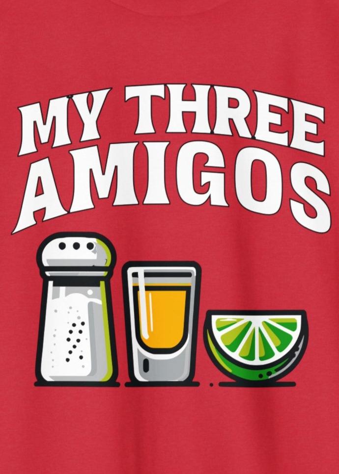 My three amigos T-shirt Red